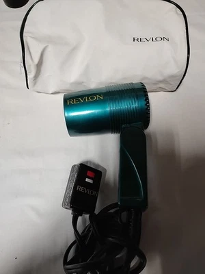 Secador de pelo de viaje portátil Revlon 1600 vatios #RV421 USADO EN EXCELENTE ESTADO CON ESTUCHE... BA Foto 1 de 4