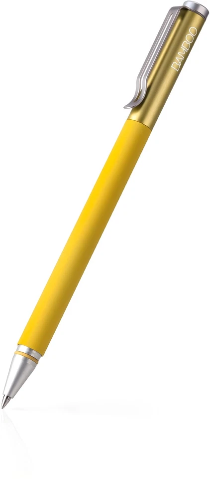 Wacom Bamboo Stylus duo with thinner tip and ballpoint pen added, Yellow CS - Image 1 of 1