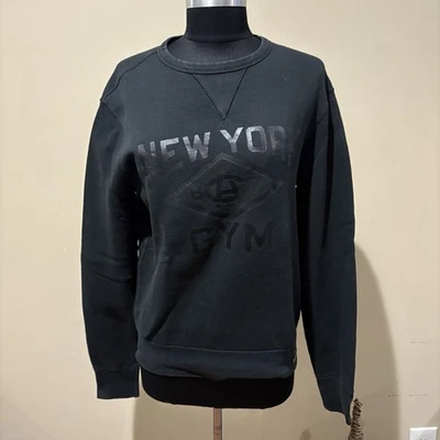 RARE RALPH LAUREN POLO NEW YORK GYM BLACK ON BLACK FLEECE SWEATSHIRT MEN'S S - Image 1 of 4