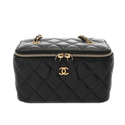 Bolso tocador pequeño CHANEL Matrasse piel de cordero negro mujer Foto 1 de 4
