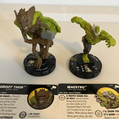 Heroclix El Poderoso Thor Lote Maestro #056 + Groot Thor #051 Con Tarjetas Foto 1 de 4