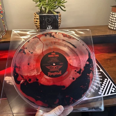 Yungblud x Aerosmith One More Time  Liquid Blood  Filled Vinyl Bad World In Hand - Image 1 of 4