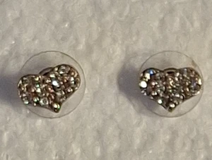 Bejeweled Heart Stud Earrings - Picture 1 of 4
