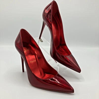 CHRISTIAN LOUBOUTIN So Kate 120MM Stiletto Rojo Patente Italia Suela Roja 37 Talla 6.5 Foto 1 de 4
