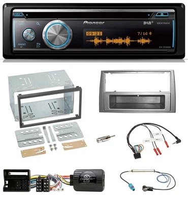 Pioneer Lenkrad DAB USB CD Bluetooth Autoradio für Peugeot 308 07-09 silber - Bild 1 von 4