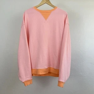 We The Free - Free People Classic Crew Colorblock Sweatshirt - Pale Rosette - XS - Picture 1 of 9