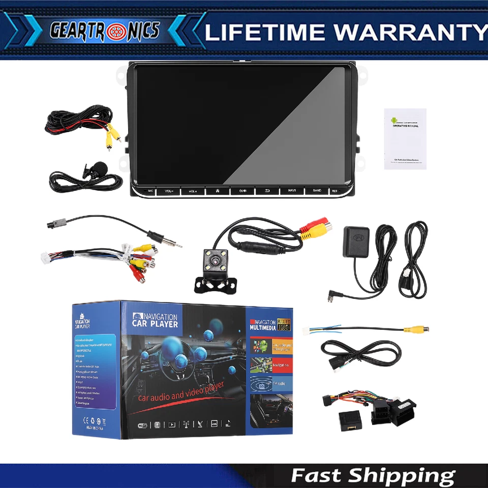 Автомобильное стерео радио KY для VW Volkswagen Passat Golf Jetta 9 дюймов Android 12 Carplay - Изображение 1 из 4