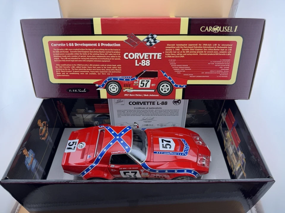 1969 Corvette L-88 Carousel 1 #57 Sebring 12 Hour GT Class Winner 1/18 MINT