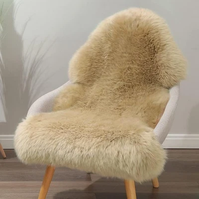 LLB Genuine Sheepskin Area Rug Wool Rug Fur Carpet Fluffy Shaggy Fur Rug for ... - Image 1 of 4