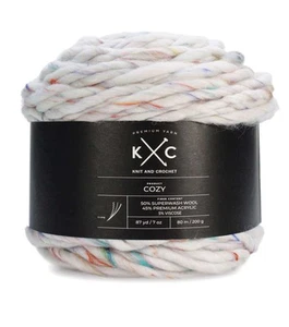 K+C Knit And Crochet Cozy Yarn Joann Rainbow Fleck Super Bulky - Picture 1 of 2