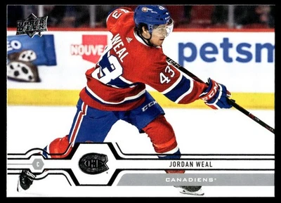 2019-20 Upper Deck #50 Jordan Weal Montreal Canadiens Hockey Card - Image 1 of 2