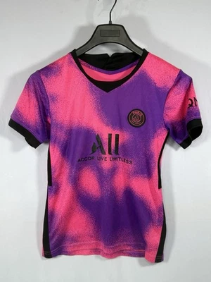 足球球衣巴黎圣日耳曼 PSG 梅西青少年大号足球衬衫蓝色 — 第 1/4 张图片