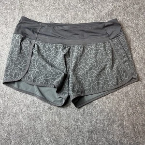 Lululemon Run Speed Shorts Petal Camo Deep Coal Black Size 8 (lined) - Picture 1 of 6