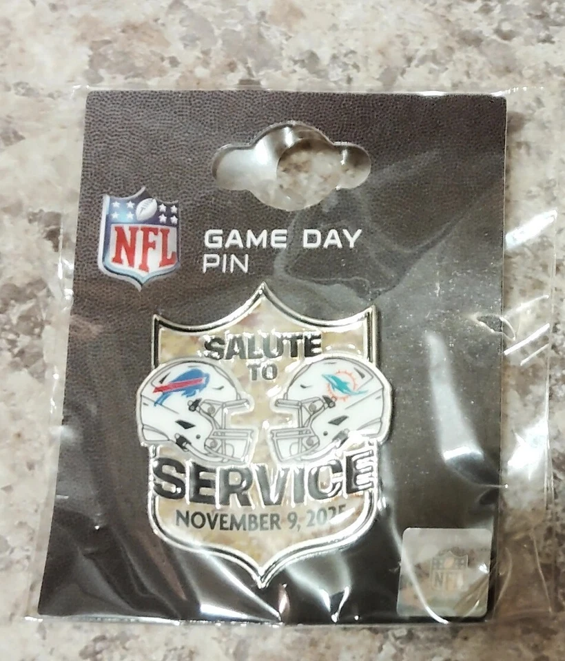 MOJO Miami Dolphins VS Buffalo Bills NFL Salute To Service GAME DAY PIN 11/9/2025 🔥
