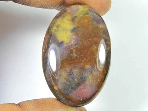 69Cts. Natural Affrican Bloodstone oval cabochon Loose Gemstone 29X43X07 MM A498 - Bild 1 von 9