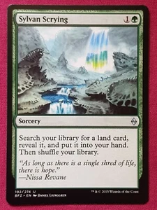 Magic The Gathering BATTLE FOR ZENDIKAR SYLVAN SCRYING green card MTG - Picture 1 of 2