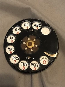 VINTAGE black rotary phone DIAL parts ONLY WESTERN ELECTRIC  H- 11- 46  5H - Picture 1 of 6