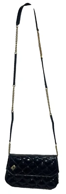 Bolso Judith Leiber Vintage Pequeño Cuero Negro Interior Cuero Gris Foto 1 de 4