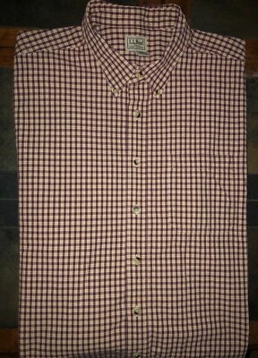 Mens L.L. Bean Long Sleeve Plaid Button Front Shirt Size XL REG - Image 1 of 2