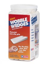 Wobble Wedge - Soft White - Toilet Leveling Shims - 75 Piece Jar