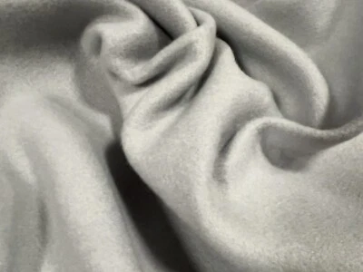 Vegan Wool Heavyweight Flannel Fabric, Per Metre - Plain - Silver Grey - Image 1 of 3