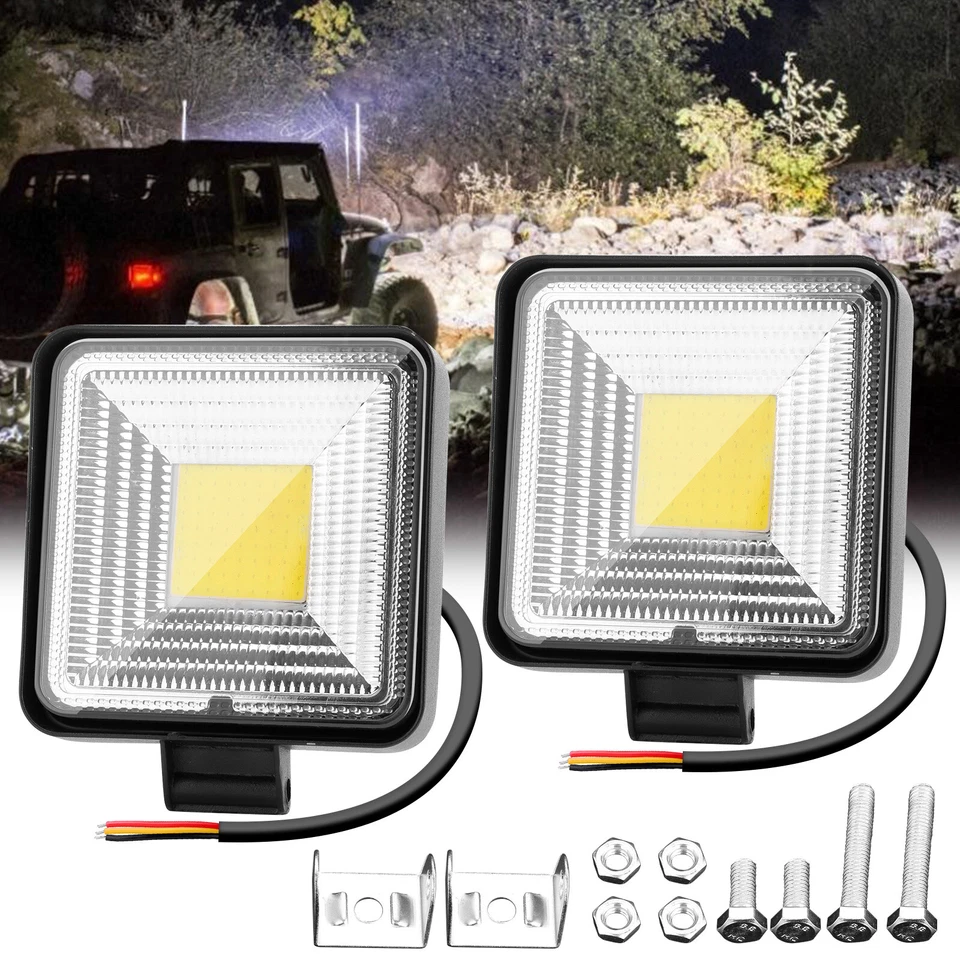 Barra de luz de trabalho LED 2x 4 polegadas 500W offroad ponto inundação pods 4WD lâmpada de neblina de direção - Imagem 1 de 4