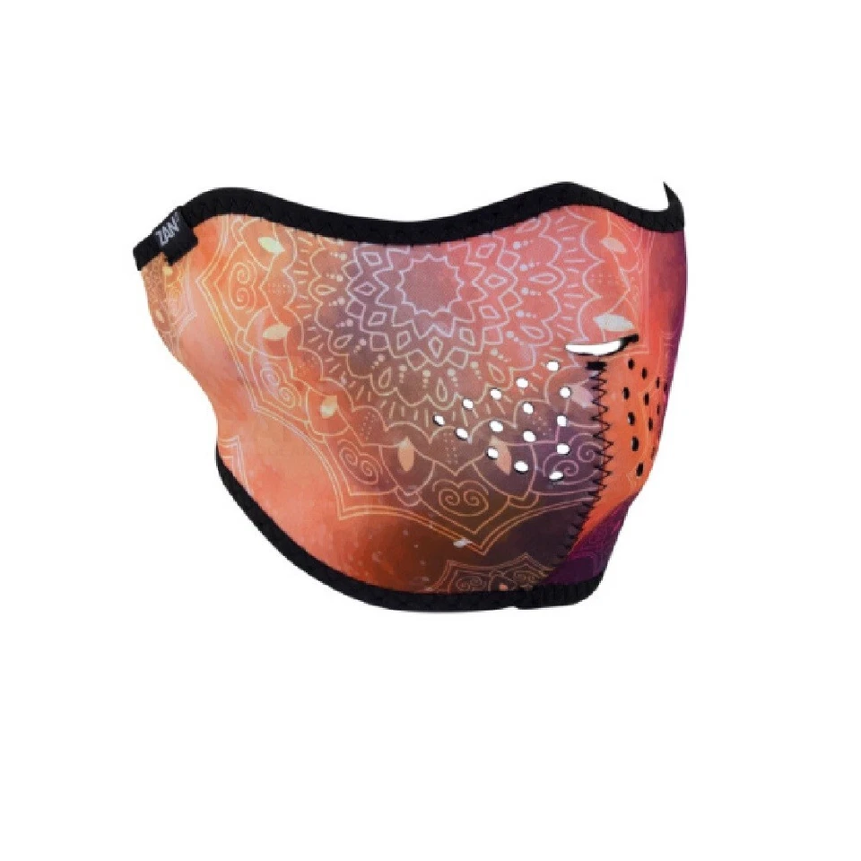 Tie Dye Pink Paisley Neoprene Half Face Mask Motorcycle Biker Ski Free Shipping - Image 1 of 2