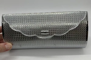 Vintage Antique 1960s Simon Straw Bags Co Metal Clutch with Mirror EUC - Picture 1 of 10