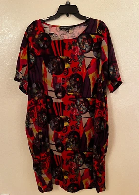 Vestido túnica 100 % lino tonos tierra ricos arte para usar colección Zanzea talla 5X Foto 1 de 4