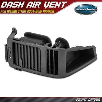 Cubierta de ventilación de aire de tablero de aire acondicionado gris delantero izquierdo para Nissan TITAN 2004-2015 Armada Foto 1 de 4