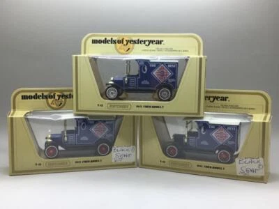 Modelli Matchbox Del Passato Y12 Smiths 1912 Ford Model T Tre Variazioni - Immagine 1 di 4