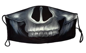 MASKE TOTENKOPF HIGH DEF MOTIV MUND NASENMASKE 3LAGIG WASCHBAR PRIO VERSAND - Bild 1 von 11