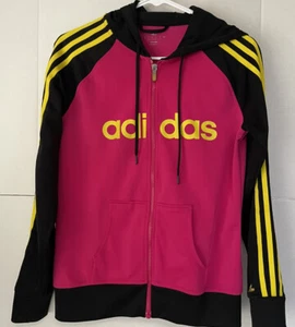 ADIDAS womens climalite full zip hoodie sweatshirt multicolor small - Picture 1 of 6