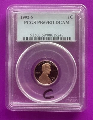 1992-S 1C Lincoln Cent  Proof PCGS PR69DCAM (BI#BX81) - Image 1 of 2