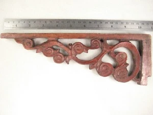 ANTICA DINASTIA CINESE QING INTAGLIATA A MANO ARCHITETTONICA FLOREALE - Foto 1 di 14
