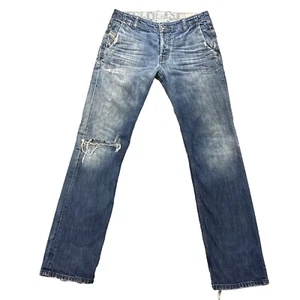 Diesel Jeans Mens 33x34 Revick Button Fly grunge distressed grunge Made in Italy - Picture 1 of 17