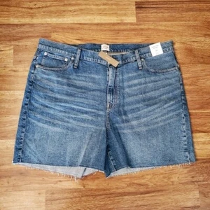 NEW J. Crew Women's Size 36 High-Rise Dark Wash Cutoff Jean Shorts - Picture 1 of 7