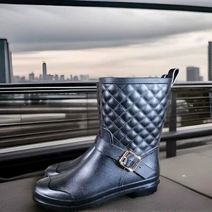 Botas de lluvia Capelli New York para mujer talla 10 patrón acolchado - Imagen 1 de 5