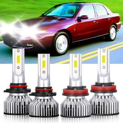 Combo faros LED bombilla de haz alto bajo 6000K para Saturn L300 2003-2005 9005+H11 Foto 1 de 4