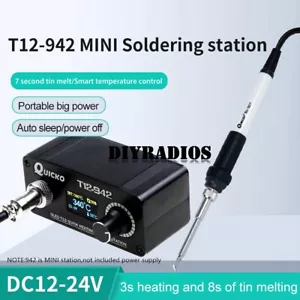 Kit de estación de soldadura QUICKO T12-942 Mini OLED T12 con punta T12-K y mango 907 pe66 - Imagen 1 de 5