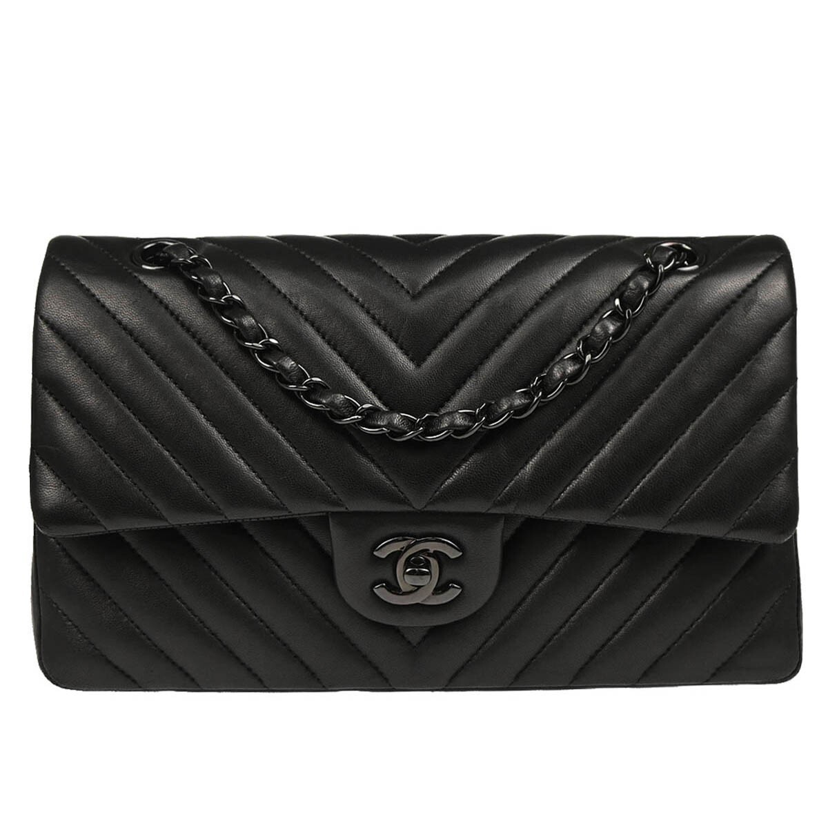 【ヴィンテージ】Rank:S☆Chanel Black Classic Flap Medium Bag CHANEL Classic Flap Shoulder Bag Black Bags & Handbags for