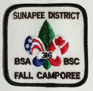 Boy Scouts BSA Sunapee District Fall Camporee Embroidered Vintage Patch 1990 NEW - Picture 1 of 2