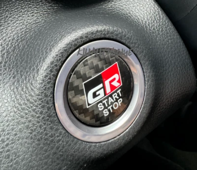 KILLALLCHROME Toyota Yaris GR Cover Pulsante Start Stop Autentica Fibra di Carbonio Gazoo Racing Nero