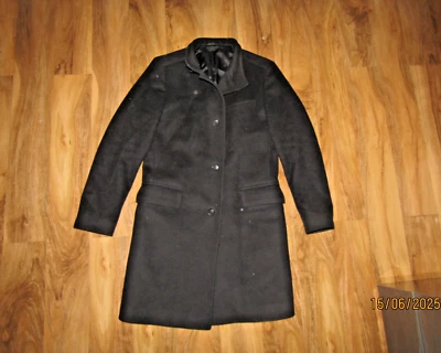 Hugo Boss wool Coat  Overcoat Pockets Outdoor Black Mens 48 - 38 R - Image 1 of 4