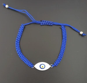 Nazar Knoten Armband Türkisches Magisches Auge Böser Blick Evil Eye Blau Silber - Bild 1 von 1