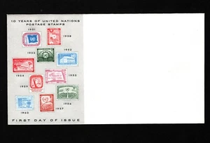 OPC 10 Jahre Briefmarken der Vereinten Nationen FDC Siegel unbenutzt 43553 - Bild 1 von 1
