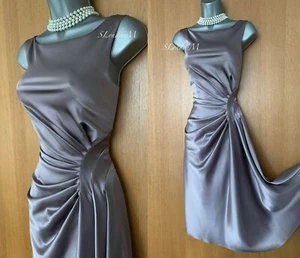 Vestido de cóctel Karen Millen Reino Unido 10 topos satén suave estilo Marilyn Monroe 38 - Imagen 1 de 9