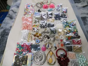 2 lbs 8 oz beads Charms findings Jewelry lot Make your own - Picture 1 of 5