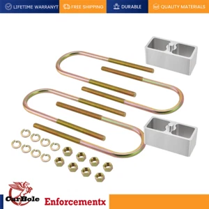 Universal Leaf Spring Lowering Block Kit 3" Drop with U-Bolts & Hardware New - Picture 1 of 13