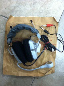 Telex 64437-001 PH-45 5' Cord 6.35mm TRS Vintage Aviation Headset Microphone - Picture 1 of 7